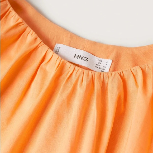 MANGO - PUFF SLEEVE COTTON DRESS - Picture 7 of 8